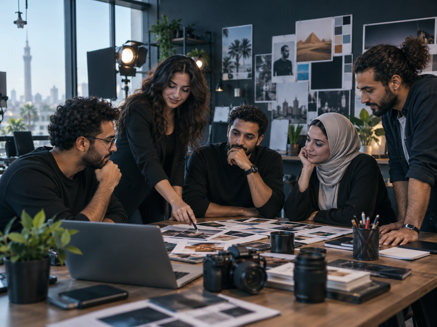 Sahla team collaborating on a creative project
