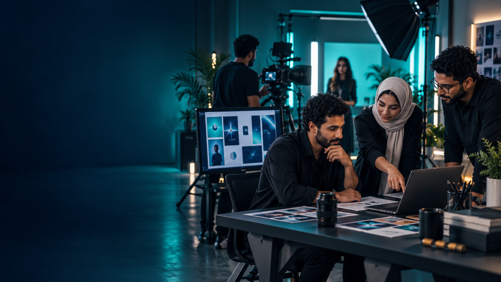 Sahla creative media production team at work